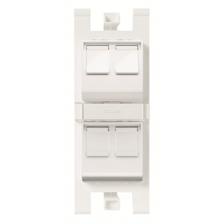 Niessen 2CLA101680T1101 Soporte 45º para 4x RJ45 con pers. BL